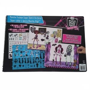 Monster High Fashion Super Sketch Portfolio Complete Big Size 21" w x 15" t